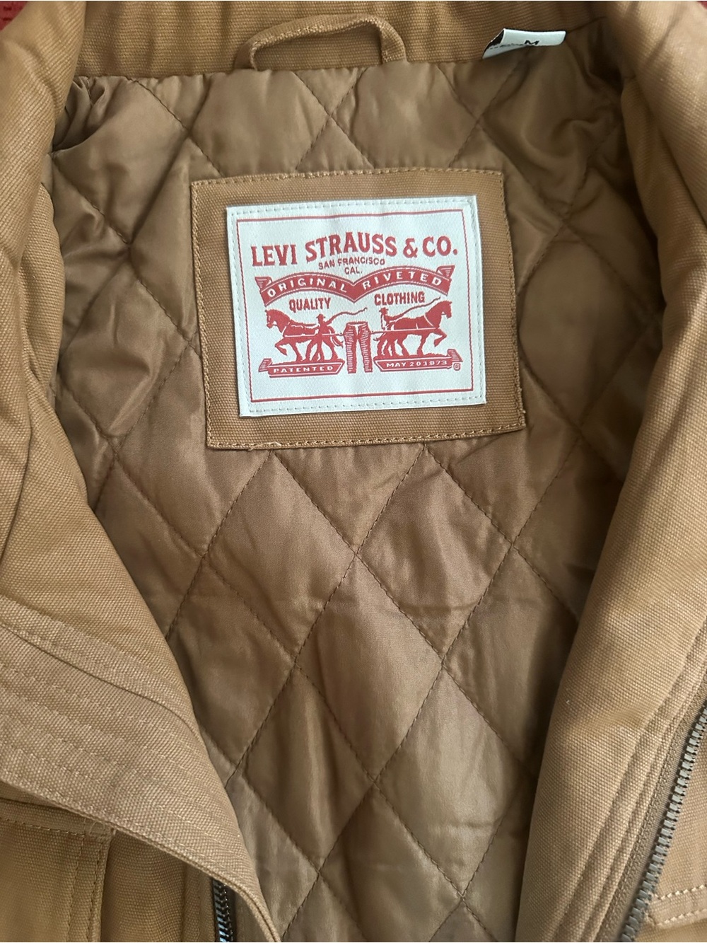 Levi's Quilted Jacket in Camel